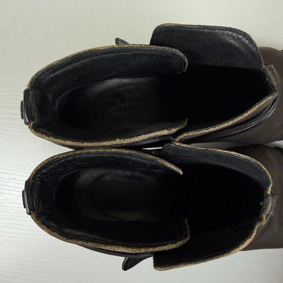 Rag & Bone Harrow Leather Ankle Boots - Picture 9 of 14
